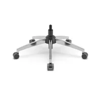 Base Giratória em Aço Cromado com Rodízios Anti Risco