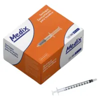 Seringa Descartável 01ml  Bico Liso MEDIX