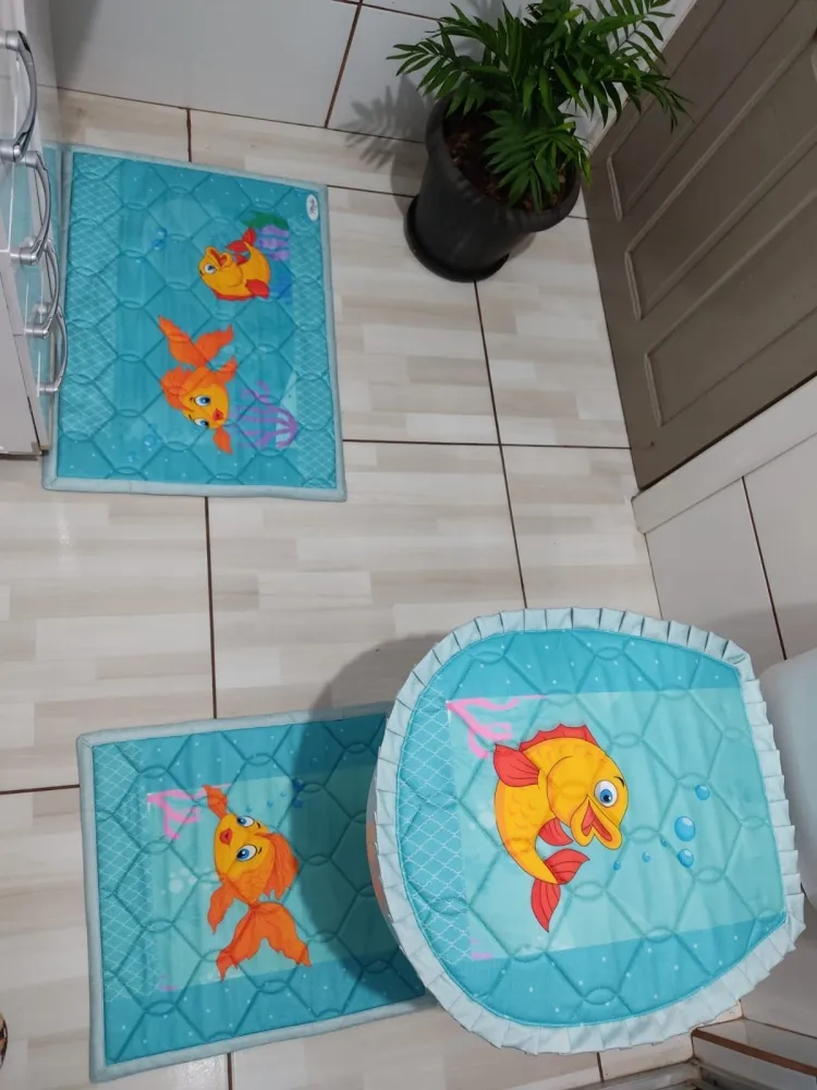 Jogo de Tapete Banheiro - Peixinho Imagem