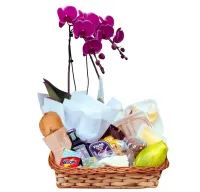 Café Nobre com Orquídeas 