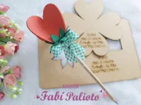 G1.869 Gabarito de Moldes em MDF Ponteira Coração de Mãe - Foto 2