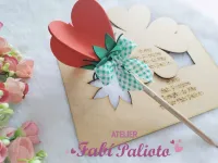 G1.869 Gabarito de Moldes em MDF Ponteira Coração de Mãe - Foto 4