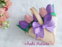 G1.871  Gabarito de Moldes em MDF Cestinha de Amor - Foto 3