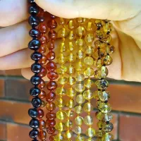 Pulseira de Âmbar Báltico 19/20cm polido
