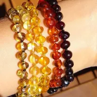 Pulseira de Âmbar Báltico 19/20cm polido - Foto 2