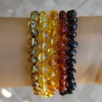 Pulseira de Âmbar Báltico 19/20cm polido - Foto 3