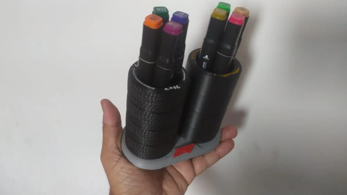 Porta Lapis E Canetas Decorativo Formula 1 F1 Pneu Chuva Imagem