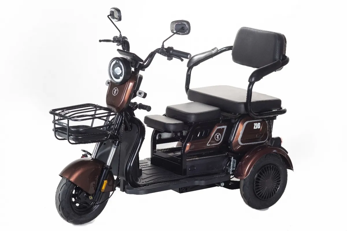 Triciclo Eletrico 1000w c/2 bancos  2024 Bikemoto 3 LUGARES