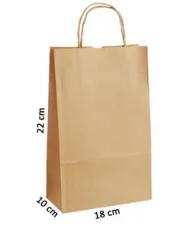 Sacolas em Kraft 22,0 x 18,0 x 10,0 Imagem