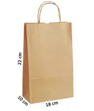 Sacolas em Kraft 22,0 x 18,0 x 10,0