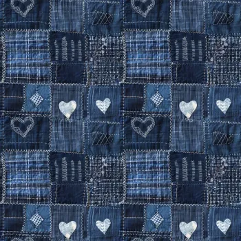SC-958- Bordado Jeans 1 - Papel para Scrapbook Dupla Face - Foto 2