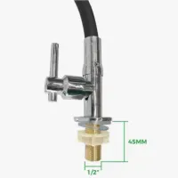 Torneira Para Cozinha Bancada Flexível Tubo Preto 2 Jatos - Foto 3
