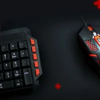 Kit Teclado E Mouse Gamer KG-03R Nemesis Start 2.0 Preto E Vermelho Usb - 5+ - Foto 4