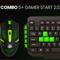 Kit Teclado E Mouse Gamer Nemesis Start 2.0 Preto E Verde Usb - 5+ - Foto 2