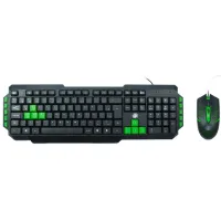 Kit Teclado E Mouse Gamer Nemesis Start 2.0 Preto E Verde Usb - 5+ - Foto 3