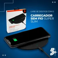 Carregador Sem Fio Wireless Ultra Rápido De Indução - 5+ - Foto 3