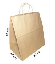 Sacolas em Kraft  32,0 x 30,0 x 19,0