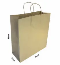 Sacolas em Kraft 33,0 x 31,0 x 12,0