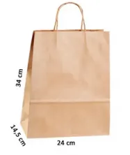 Sacolas em Kraft 34,0 x 24,0 x 14,5 Imagem