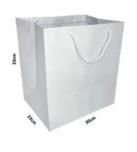 sacolas Branca 33,0 x 30,0 x 23,0