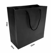 sacolas Preta 23,0 x 22,0 x 10,0 Imagem