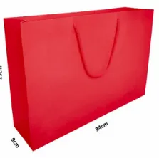 sacolas  Vermelha (foto) 23,0 x 34,0 x 9,0