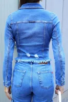 Jaqueta Jeans Barra Desfiada Revanche Feminina Azul - Foto 2
