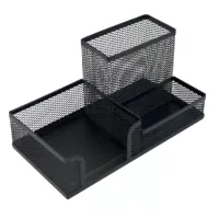 Organizador De Mesa Metal Aramado Porta Papel Canetas Clips - Foto 3