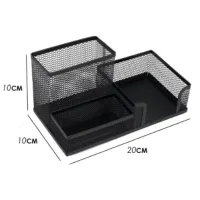 Organizador De Mesa Metal Aramado Porta Papel Canetas Clips - Foto 5