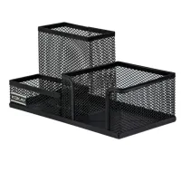 Organizador De Mesa Metal Aramado Porta Papel Canetas Clips - Foto 6