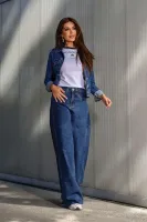 Jaqueta Jeans Revanche Feminina Azul Escuro - Foto 3