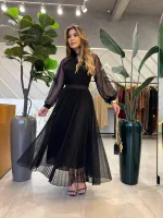 BLUSA GOLA ALTA PRETA TULD POÁ PRETO - Foto 3