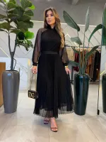 BLUSA GOLA ALTA PRETA TULD POÁ PRETO - Foto 4