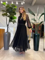 BLUSA GOLA ALTA PRETA TULD POÁ PRETO - Foto 5