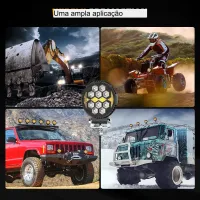 FARÓIS AUXILIARES LED DX SERIES MILHA LED 30W C/DRL AMBAR - Foto 3