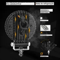 FARÓIS AUXILIARES LED DX SERIES MILHA LED 30W C/DRL AMBAR - Foto 7