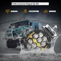 FARÓIS AUXILIARES LED DX SERIES MILHA LED 30W C/DRL AMBAR - Foto 10