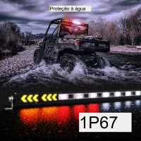 Barra de led traseira para UTV de 80cm  com seta, luz de ré branca, luz de freio vermelha - Foto 2
