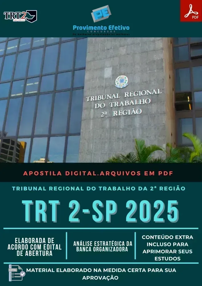 Apostila TRT 2 SP Analista Medicina do Trabalho 2025