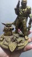 Star Wars The Mandalorian And Grogu Diorama 3d - Foto 4