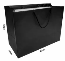 sacolas Preta 32,0 x 42,0 x 20,0