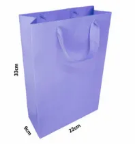 sacolas Lilas (foto), Preta, Branca, Azul Marinho e Off White  33,0 x 22,0 x 9,0 Imagem