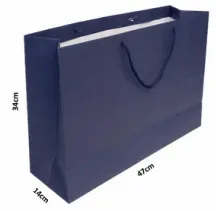 sacolas Azul Marinho (foto), Branco, Kraft, Preto ou Vermelho 34,0 x 47,0 x 14,0 Imagem
