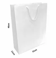 sacolas Branca 40,0 x 31,0 x 11,0