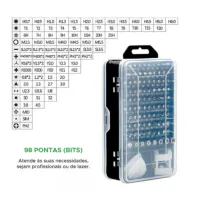 Conjunto De Ferramentas Chave Fenda/Philips/Torx - 115 Pçs -  - Foto 3