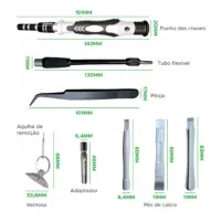 Kit Ferramenta 6 Chaves De Precisão Chaves Fenda E Philips - Foto 3