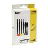 Chave Relojoeiro Kit Fenda + Philips C/ 6 Pecas - Kokay - Foto 2