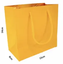 sacolas Amarelo (foto), laranja, Azul royal, azul marinho, pink, rosa, vermelho, verde e preto 14,0 x 15,0 x 8,0