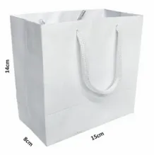 sacolas Branca ou Kraft 14,0 x 15,0 x 8,0