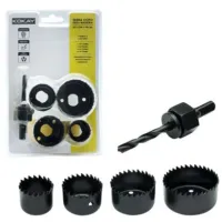 Jogo Serra Copo Kit 5 Peças Para Madeira Gesso Pvc Plástico - Foto 2
